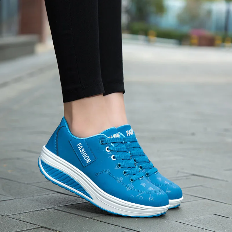 2020 Spring New Women Platform Rocking Shoes Casual Fashionable Womens Chunky Designer Sneakers Zapatillas Con Plataforma Mujer - Image 2