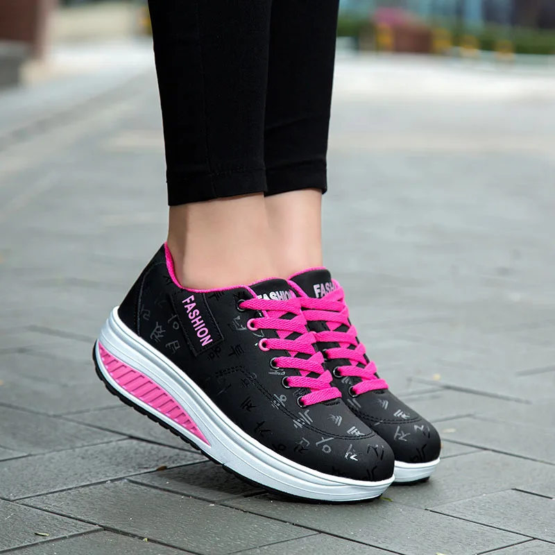 2020 Spring New Women Platform Rocking Shoes Casual Fashionable Womens Chunky Designer Sneakers Zapatillas Con Plataforma Mujer - Image 6