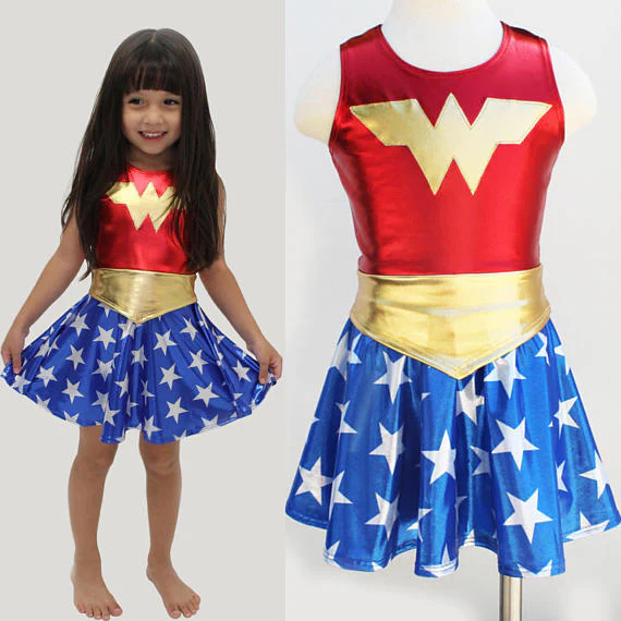 2020  SuperHero Girls TuTu Dress Hot Halloween Costume (3-9Years) Diana Party Dress - Image 6