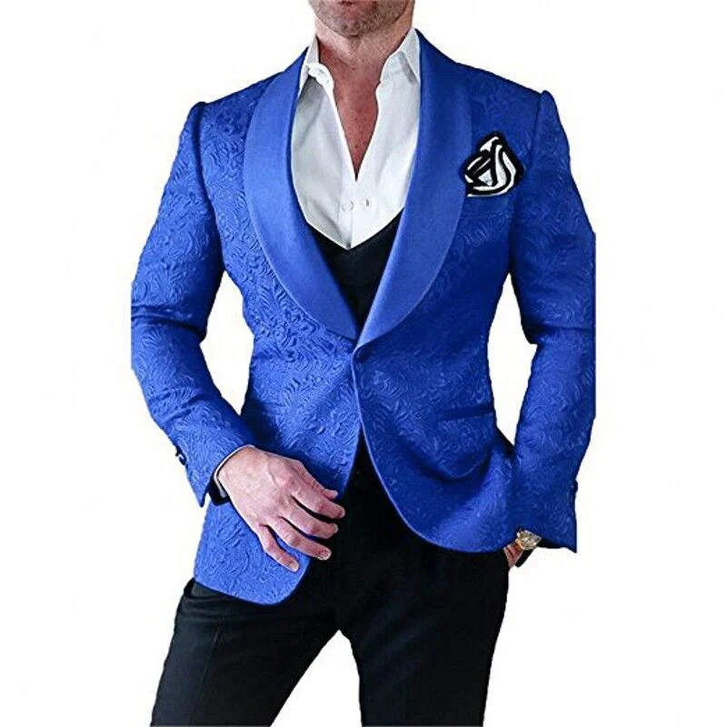 Tailor-Made Burgundy Wedding Men Suits Slim Fit Tuxedo 3 Pieces Suits Groom Prom Jacquard Blazer Terno Masculino Suits - Image 11