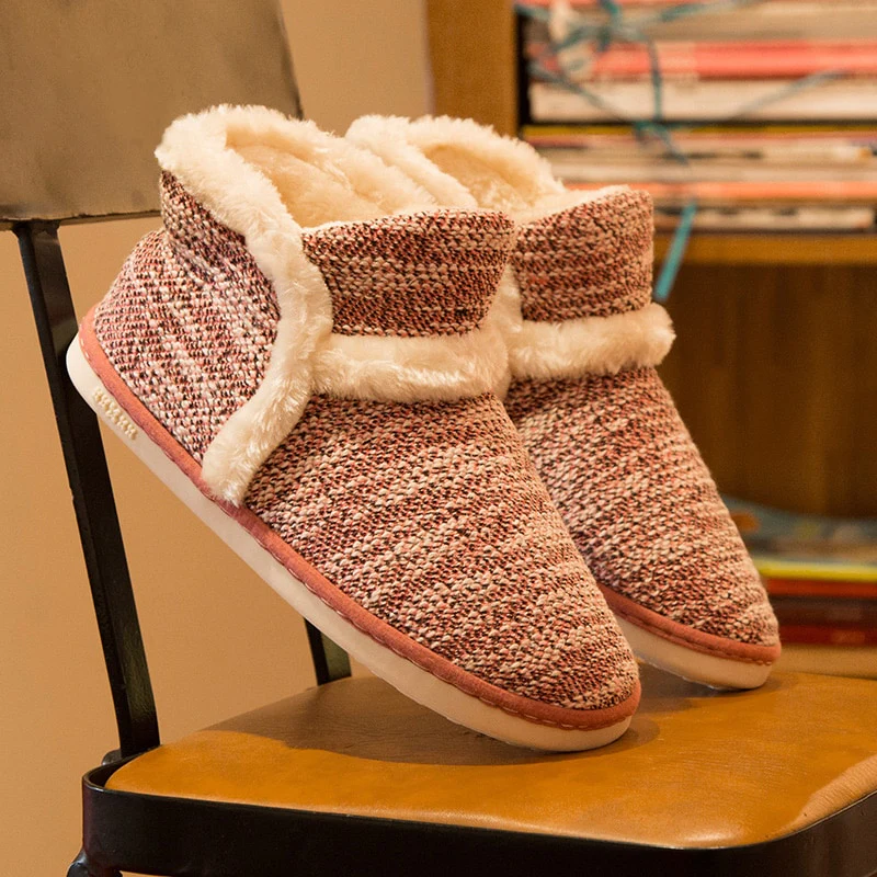 2020 Winter Women Slippers Cotton Home Shoes Couples Lovers Wool Warm Soft Shoes