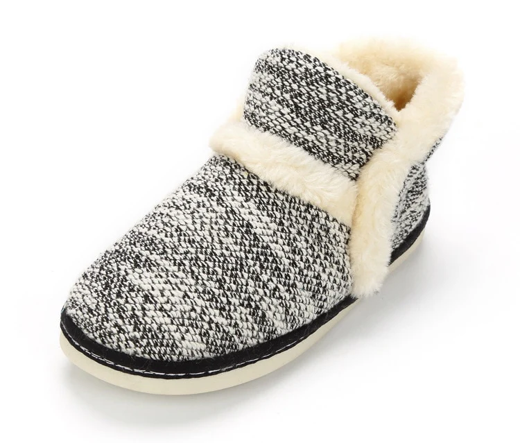 2020 Winter Women Slippers Cotton Home Shoes Couples Lovers Wool Warm Soft Shoes - Image 4