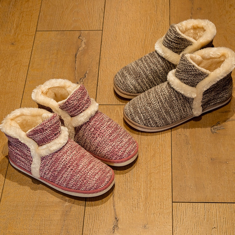 2020 Winter Women Slippers Cotton Home Shoes Couples Lovers Wool Warm Soft Shoes - Image 7
