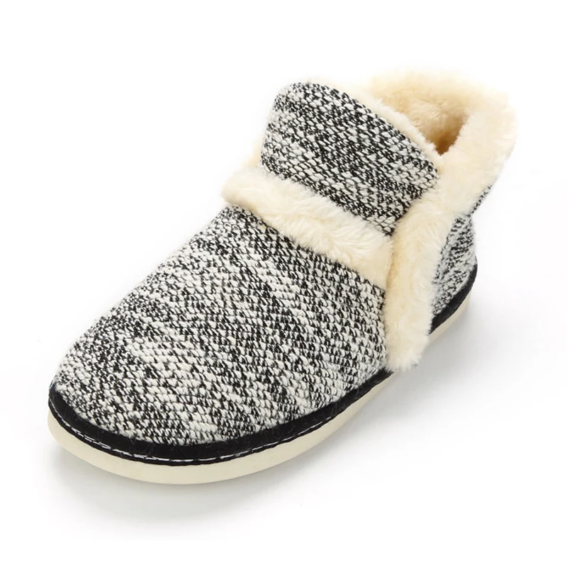 2020 Winter Women Slippers Cotton Home Shoes Couples Lovers Wool Warm Soft Shoes - Image 8