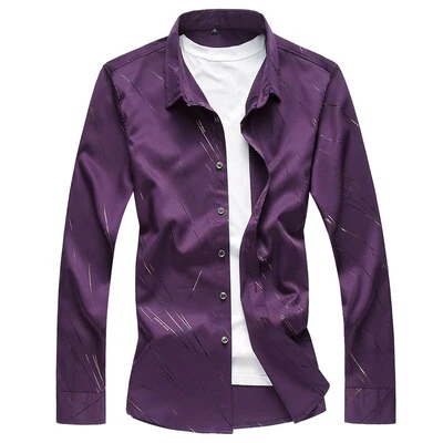 2021 Autumn New Men's Printed Shirt Fashion Casual - Image 8