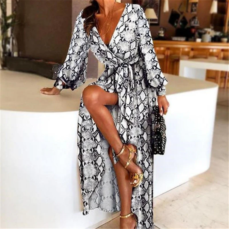 2021 New Style Fashion Elegant Women Sexy Boat Neck Glitter Deep V Neck - Image 2