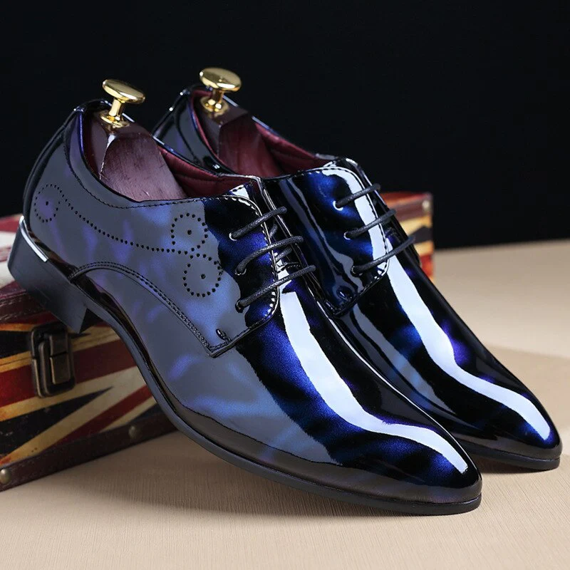 2021 Newly Men's Patent Leather Oxford Shoes Men Formal Shoes - Image 2