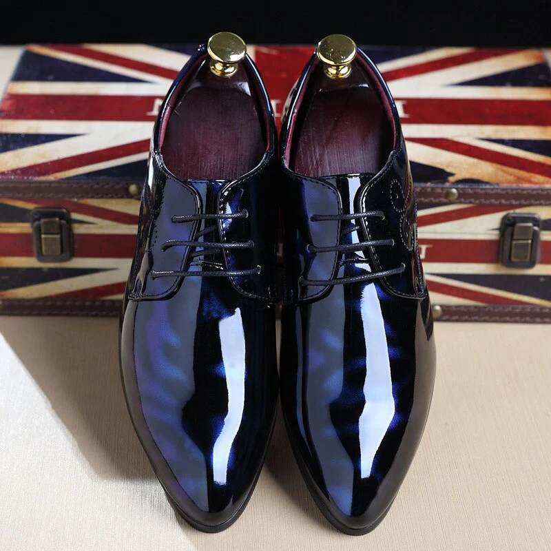 2021 Newly Men's Patent Leather Oxford Shoes Men Formal Shoes - Image 6