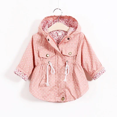 2021 Spring Autumn Girls Windbreaker Coat Jackets Baby Kids Flower Embroidery Hooded Outwear For Baby Kids Coats Jacket Clothing - Image 2