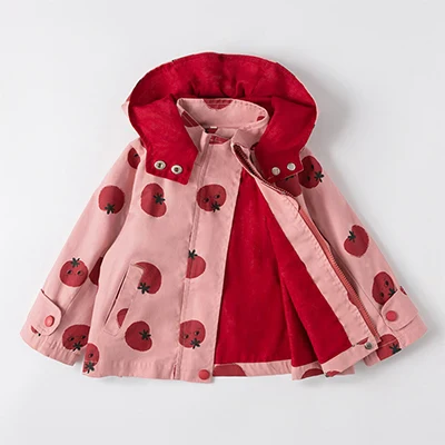 2021 Spring Autumn Girls Windbreaker Coat Jackets Baby Kids Flower Embroidery Hooded Outwear For Baby Kids Coats Jacket Clothing - Image 6