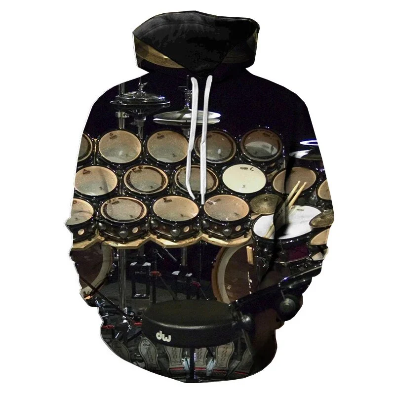 2022 3D Funny Musical Instrument Printed Hoodies Men Fashion Hoody Sweatshirts Casual Hooded Pullover Hoodies - Image 6