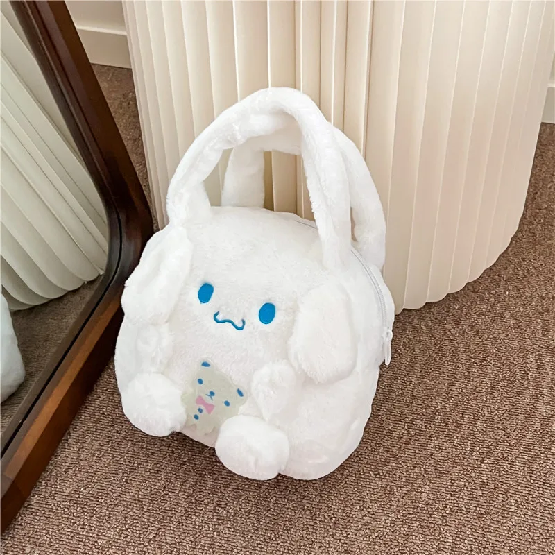 2022 Autumn And Winter Women Cute Small Plush Shoulder Bag Girls Funny Cat Bear Sheep bag - Image 16