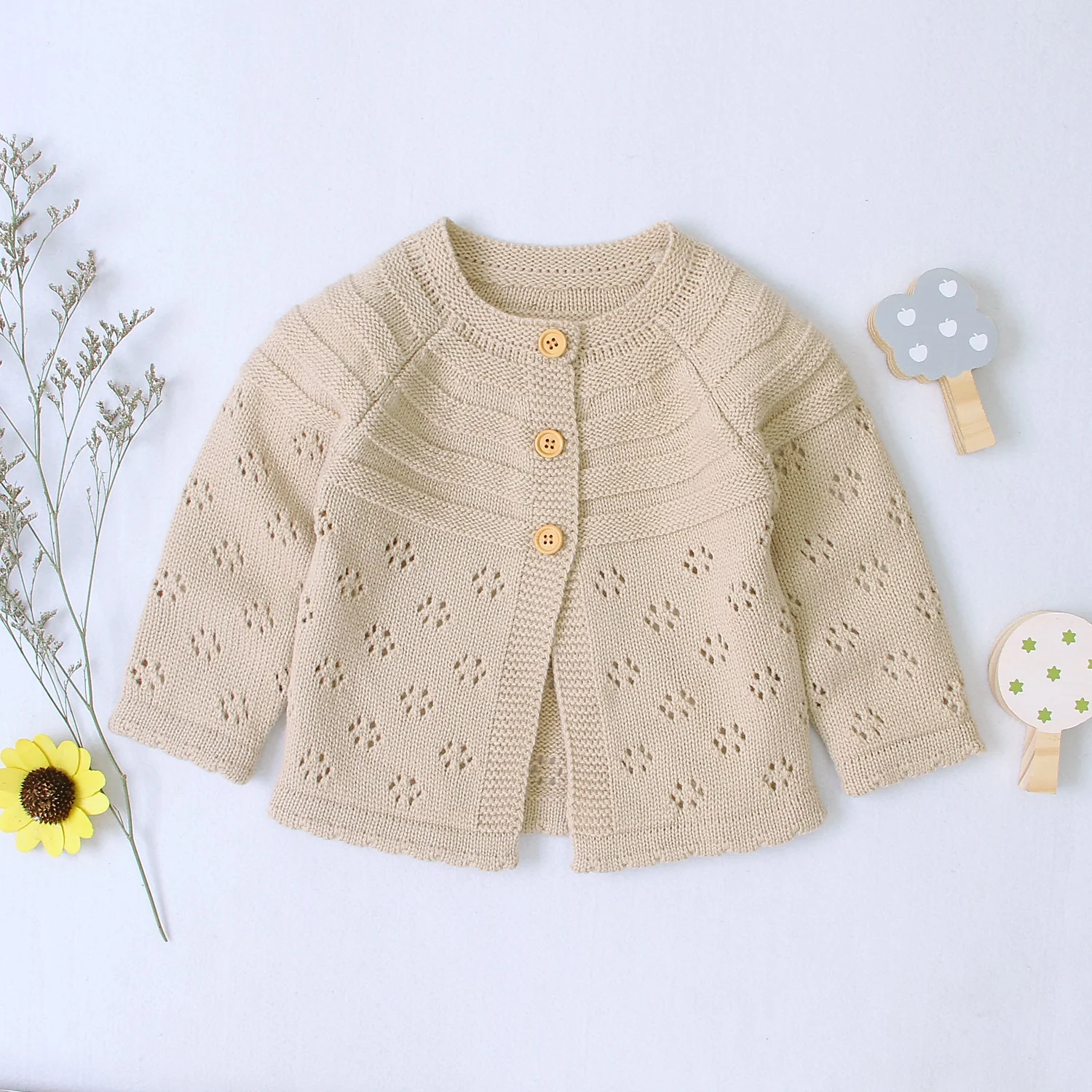 2022 Autumn Winter Kids Boys Girls Sweaters Baby Girl Solid Cotton Sweater Jacket Boys Children Knitted Kids Sweaters Girls - Image 3