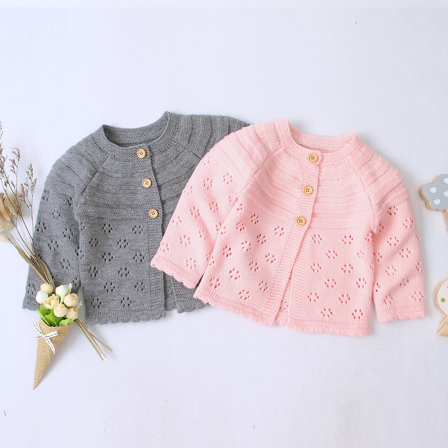 2022 Autumn Winter Kids Boys Girls Sweaters Baby Girl Solid Cotton Sweater Jacket Boys Children Knitted Kids Sweaters Girls - Image 7