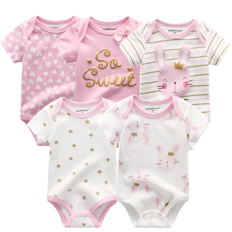 2022 Baby Girls bodysuits short Sleeve cotton Bunny overalls infantis clothes Newborn boys baby Roupas de bebe outfit clothing - Image 2