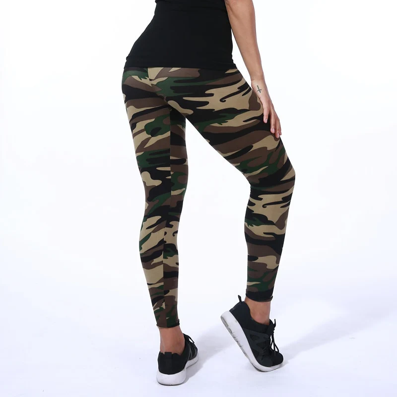 2022 Camouflage Printing Elasticity Leggings Fitness Pants Legins Casual Legging For Women - Image 12