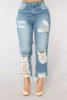 2022 Fashion Hole Ripped Jeans Women Straight Pant Loose Denim Pants For Woman Ladies Skinny Jeans - Image 2