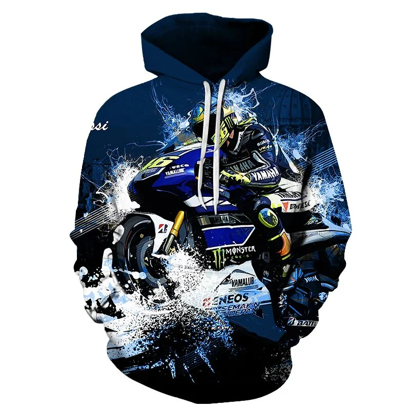 2022 Fashion Men's 3d Hoodie Women's Hooded Sweatshirt Printed Motorcycle Outdoor Casual Sportswear Oversized Hoodie - Image 3