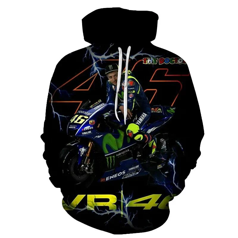 2022 Fashion Men's 3d Hoodie Women's Hooded Sweatshirt Printed Motorcycle Outdoor Casual Sportswear Oversized Hoodie - Image 4