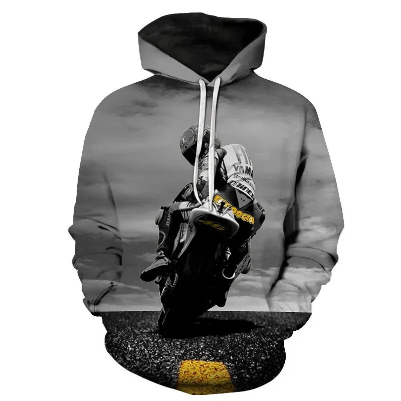 2022 Fashion Men's 3d Hoodie Women's Hooded Sweatshirt Printed Motorcycle Outdoor Casual Sportswear Oversized Hoodie - Image 7