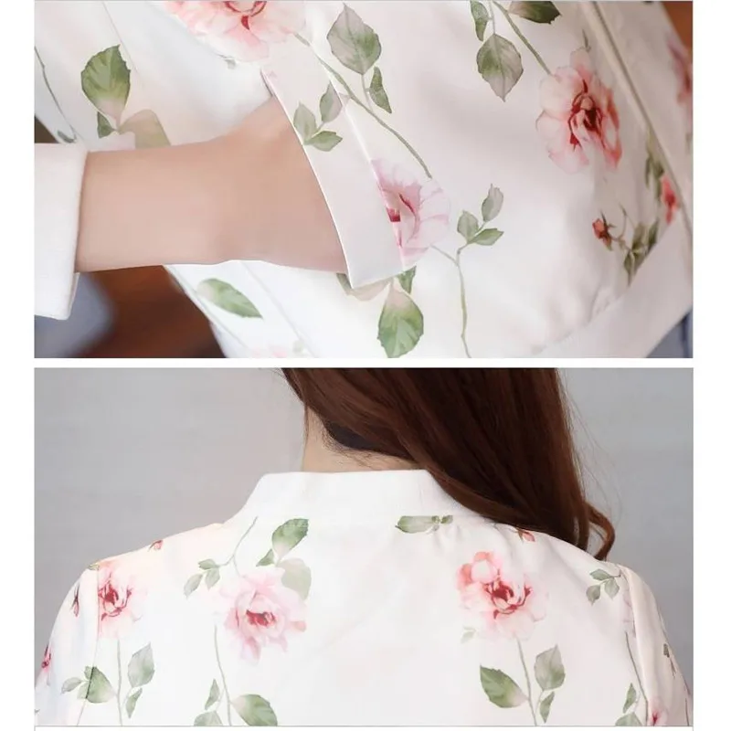 2022 Fashion Summer Bomber Print Jacket Women Long Sleeve Autumn Jackets Coats Woman Thin Short Baseball Female Overcoat Clothes - Image 6