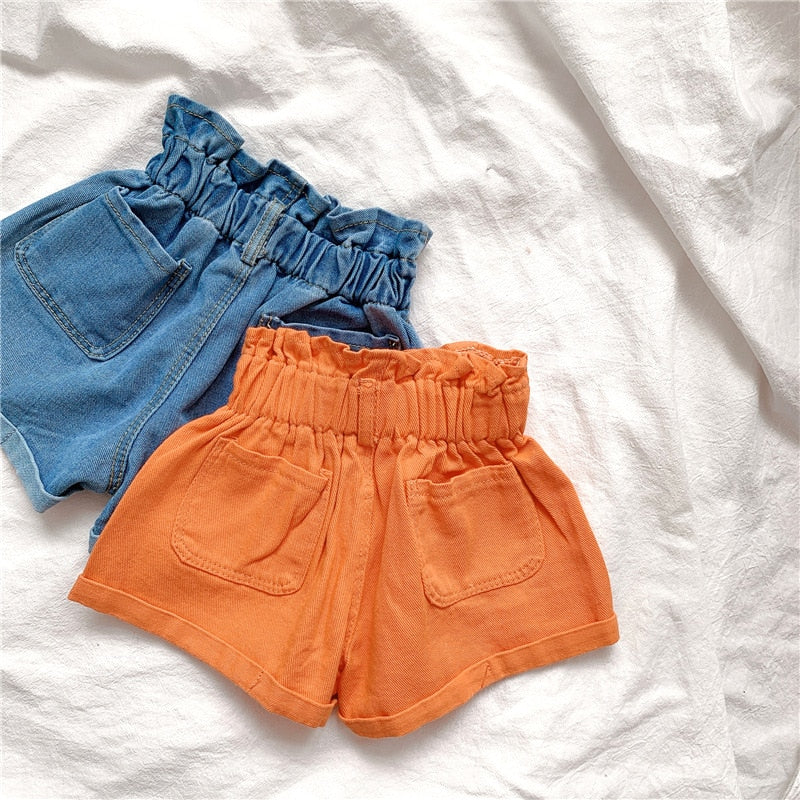 2022 Girl Summer  Kids Children Fashion Hot Jeans Denim Shorts Three Colors - Image 8