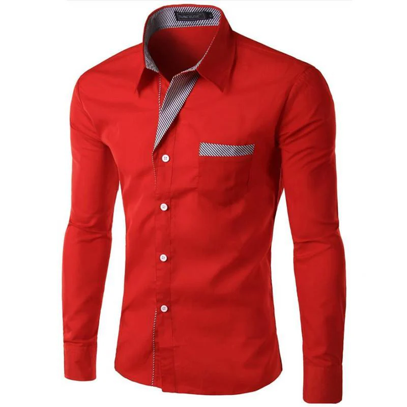 2022 Hot Sale New Fashion Camisa Masculina Long Sleeve Shirt Men Slim fit - Image 16