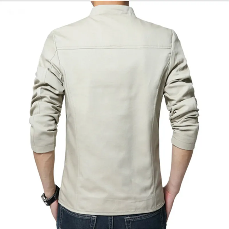 2022 Men Jacket Fashion Standing Collar Jacket Coats Men Slim Fit Business Casual Male Jackets Men Clothing Plus Size M-5XL - Image 3