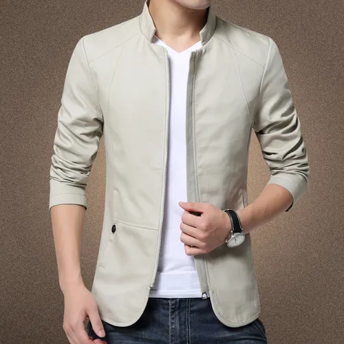 2022 Men Jacket Fashion Standing Collar Jacket Coats Men Slim Fit Business Casual Male Jackets Men Clothing Plus Size M-5XL - Image 7