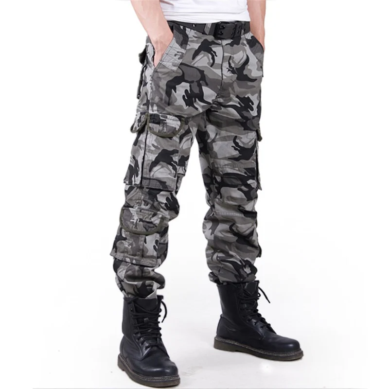 2022 Men's Cargo Pant Baggy Casual Men Tactical Pant Multi Pocket Military Overall - Image 11