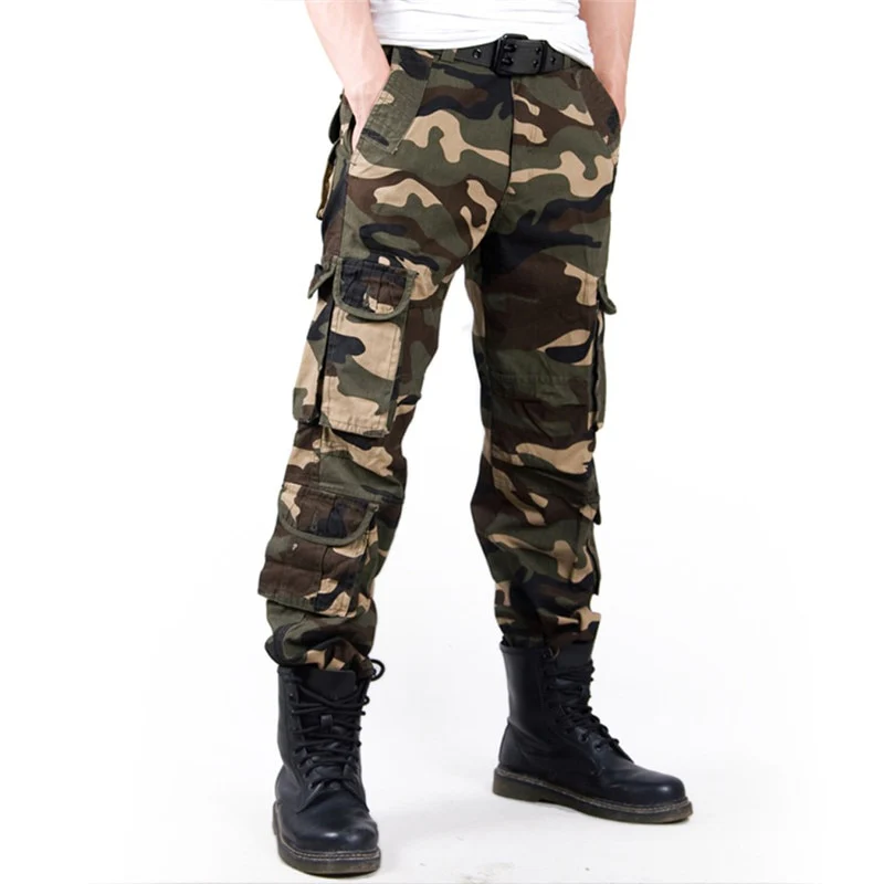 2022 Men's Cargo Pant Baggy Casual Men Tactical Pant Multi Pocket Military Overall - Image 3