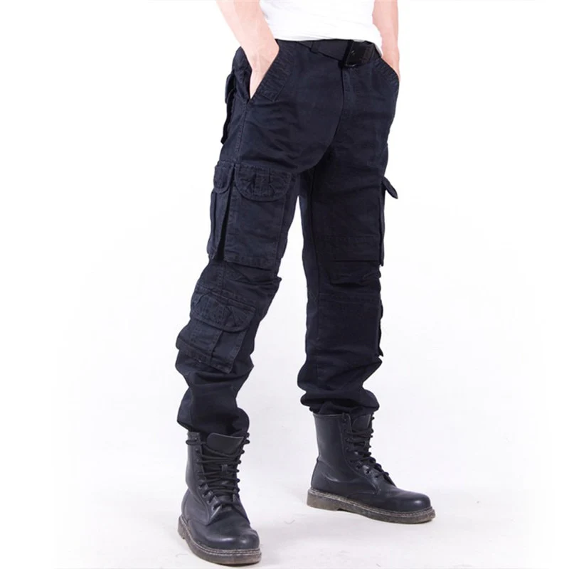 2022 Men's Cargo Pant Baggy Casual Men Tactical Pant Multi Pocket Military Overall - Image 5