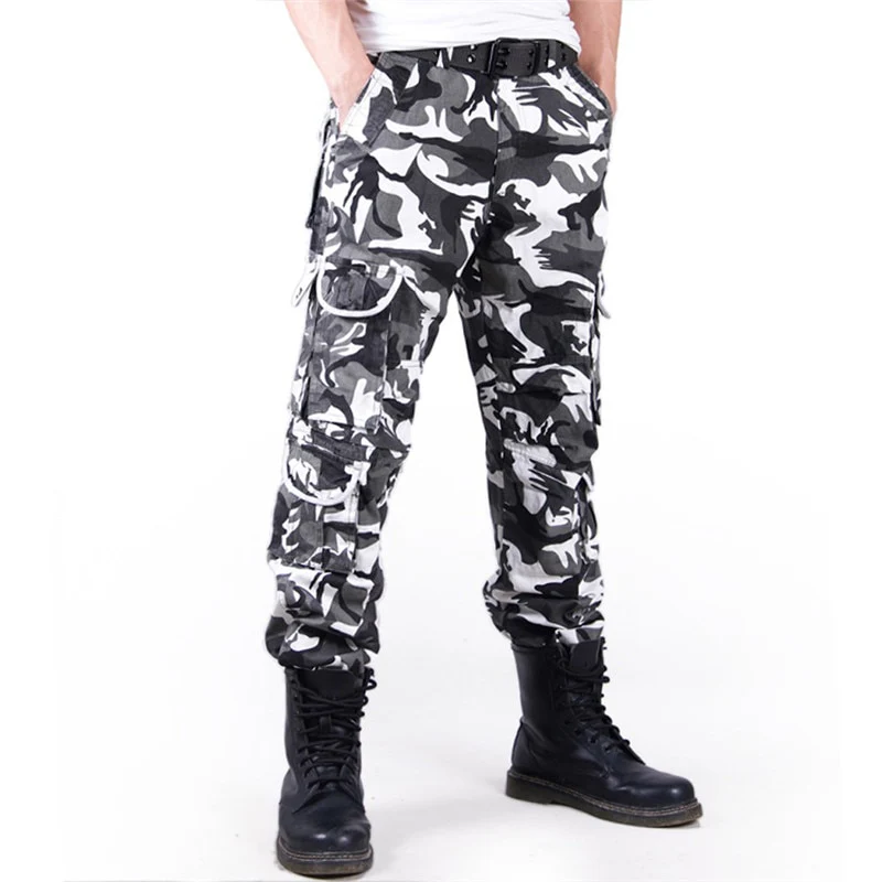 2022 Men's Cargo Pant Baggy Casual Men Tactical Pant Multi Pocket Military Overall - Image 6