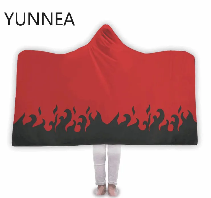 2022 New Anime Hooded Cloak Aldult Autumn Winter Red Cloud Pattern Blanket Office Nap Cape Casual Home Clothing - Image 10