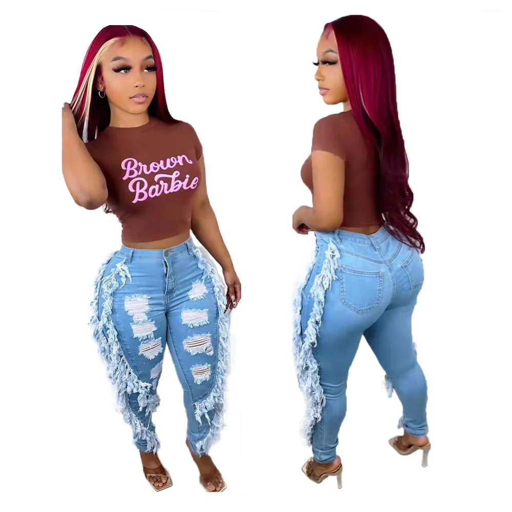 2022 New Arrivals Spring High Waist Fashion Jeans - Image 4