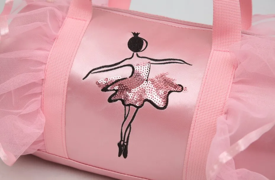 2022 New Ballet Dance Bags Pink  Girls Sports Dance Kids Backpack Baby Barrels Package Bag Costume Clothes Shoes Dress Handbag - Image 3