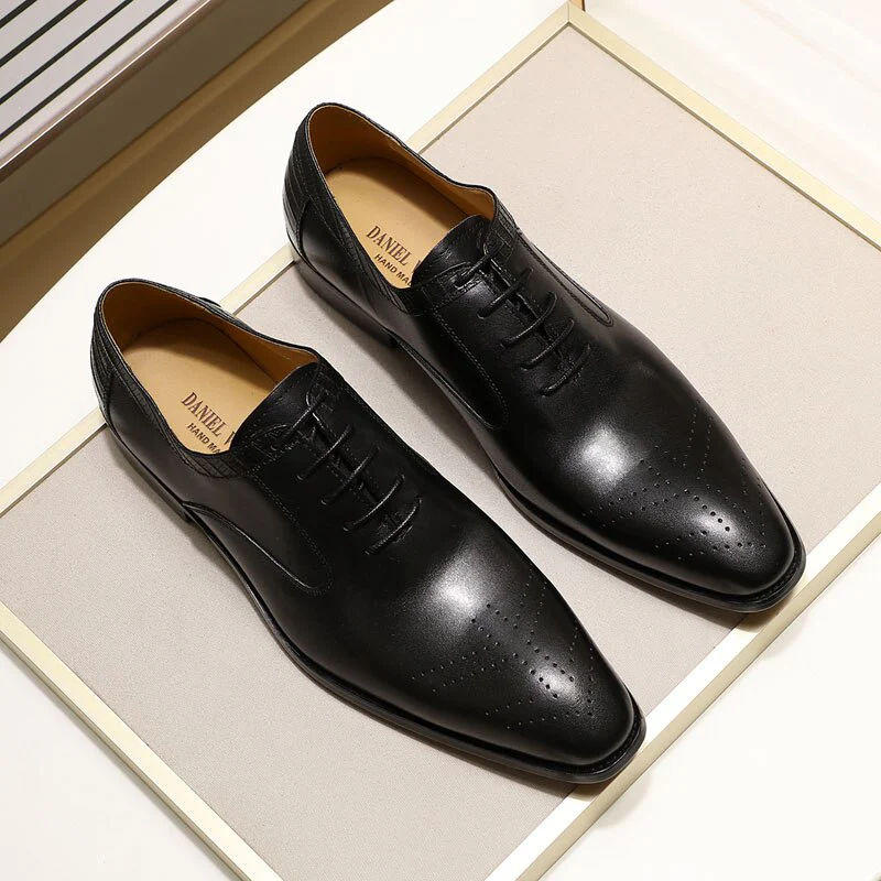 2022 New Genuine Leather Men's Dress Shoes Handmade - Image 6