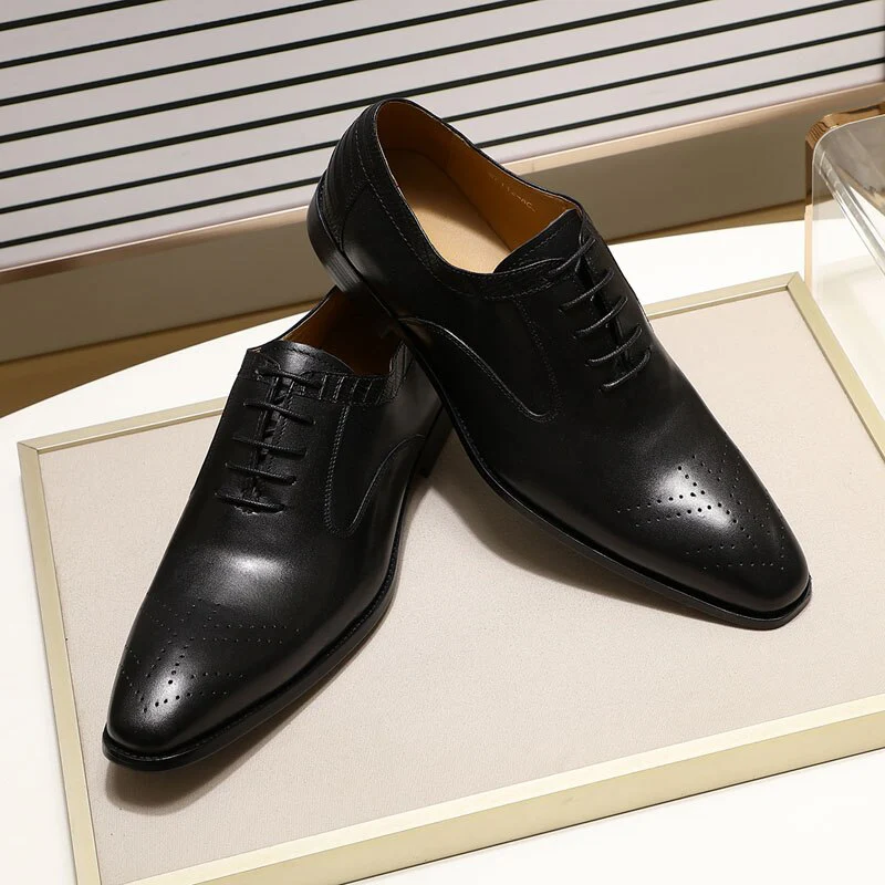 2022 New Genuine Leather Men's Dress Shoes Handmade - Image 7