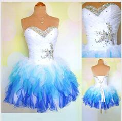 2022 New In Stock Sweetheart Organza Cheap Homecoming Dresses - Image 2