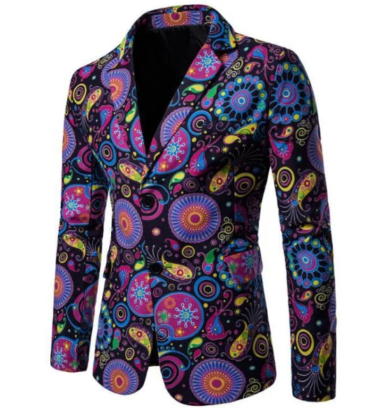 2022 New Men's Fashion Suit Party Coat Casual Slim Fit Blazer Jacket - Image 4