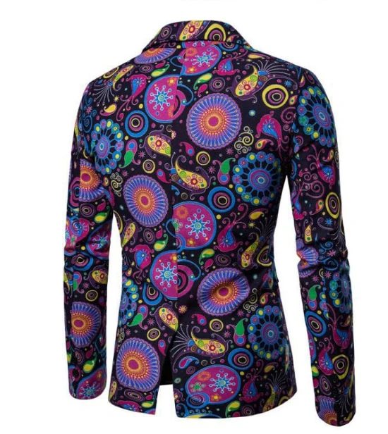2022 New Men's Fashion Suit Party Coat Casual Slim Fit Blazer Jacket - Image 6