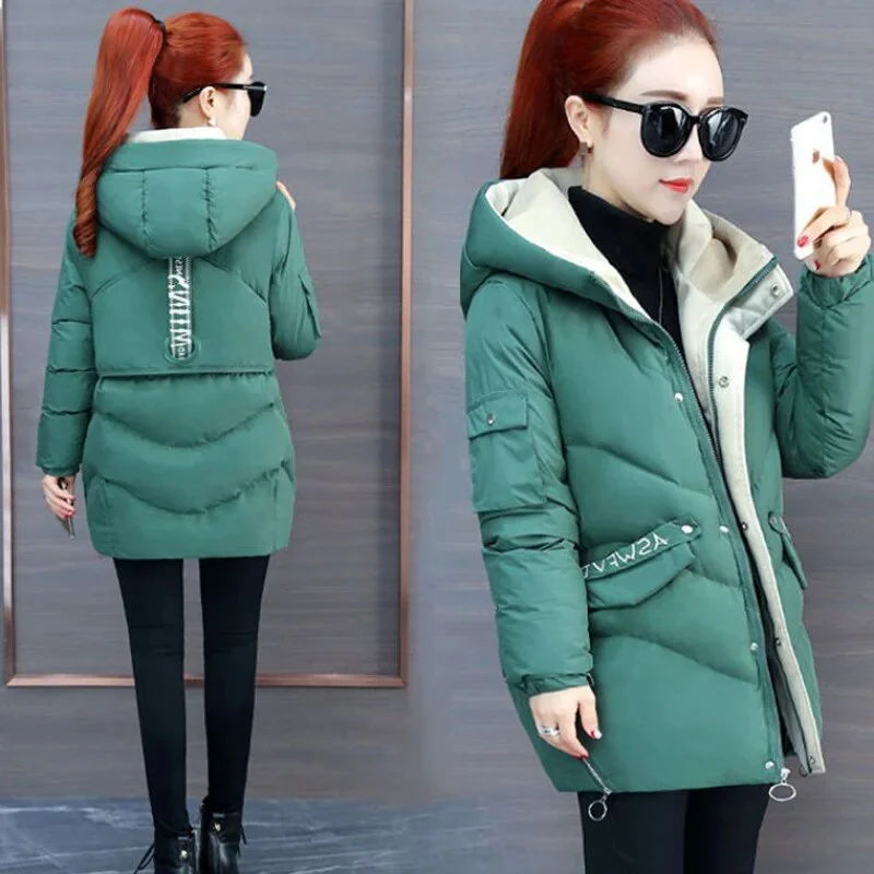 2022 New Winter Women Parkas Hooded Warm Thicken Coat Wadded Jacket Female Down Cotton-Padded Short Parka Gilrs jaqueta feminina - Image 4