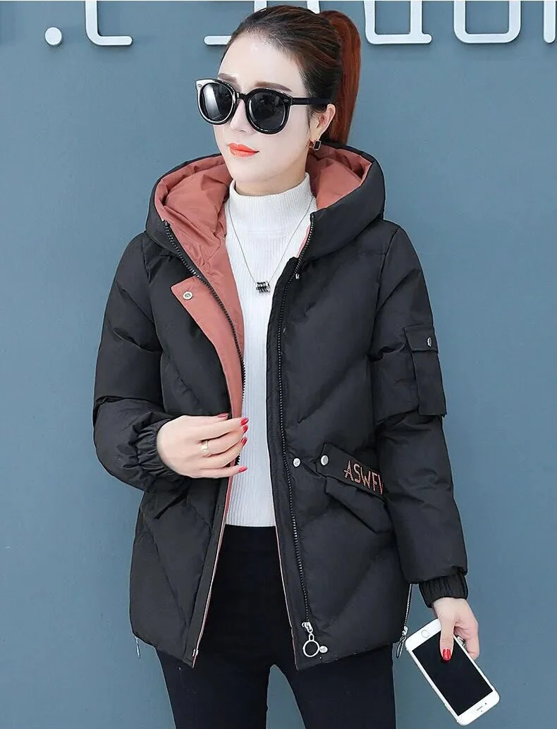 2022 New Winter Women Parkas Hooded Warm Thicken Coat Wadded Jacket Female Down Cotton-Padded Short Parka Gilrs jaqueta feminina - Image 7