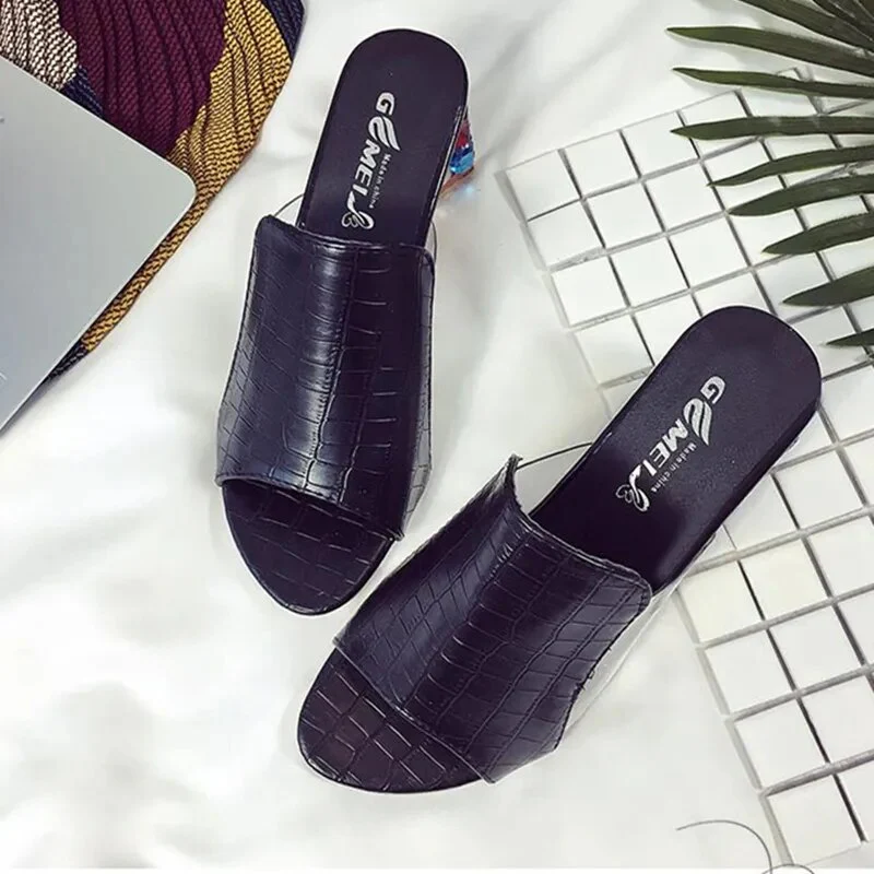 2022 New women shoes Crystal Sandals ladies open toe Sandals square heels spring summer shoes sandals women footwear feminina - Image 2