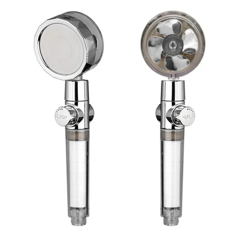 2022 Shower Head 360 Degree Rotation Water Saving Flow Turbofan Hydraulic Injection High Pressure Sprayer Bathroom Accessories - Image 19