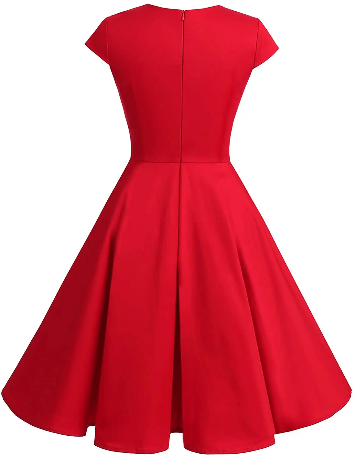 2022 Summer Dresses for Women Short 1950s Retro Vintage Cocktail Party Swing Dresses Party Red Dress - Image 4