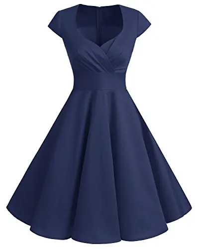 2022 Summer Dresses for Women Short 1950s Retro Vintage Cocktail Party Swing Dresses Party Red Dress - Image 7