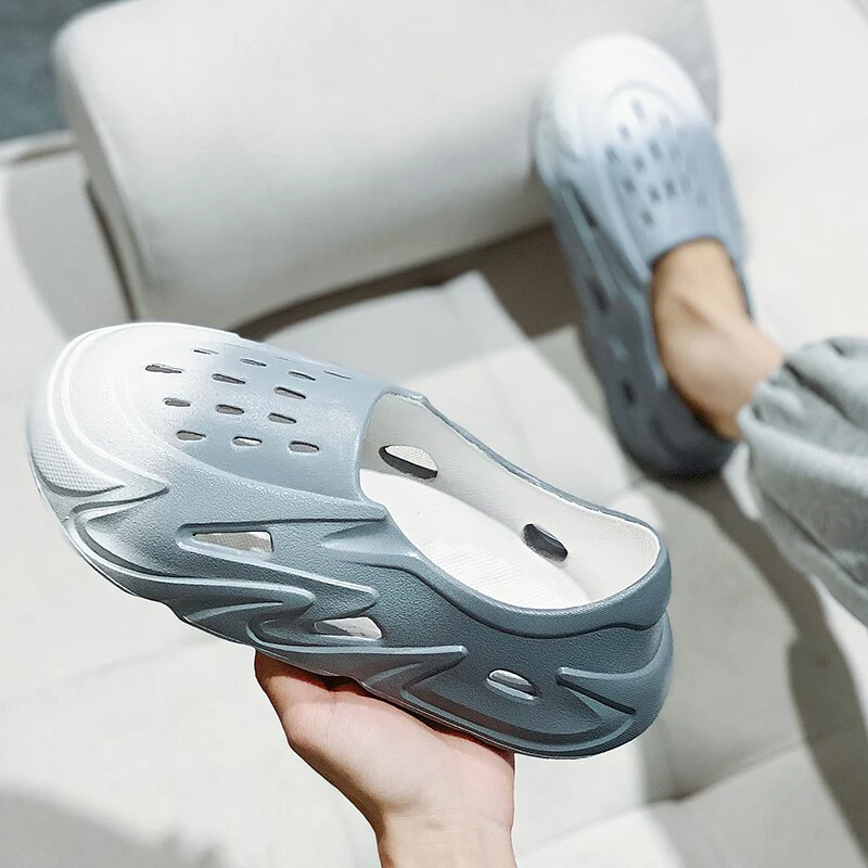2022 Summer Men Sandals Soft Mesh Couple Beach Slippers - Image 14