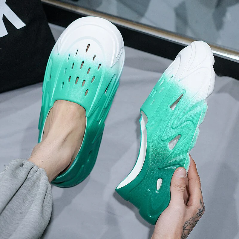 2022 Summer Men Sandals Soft Mesh Couple Beach Slippers - Image 6