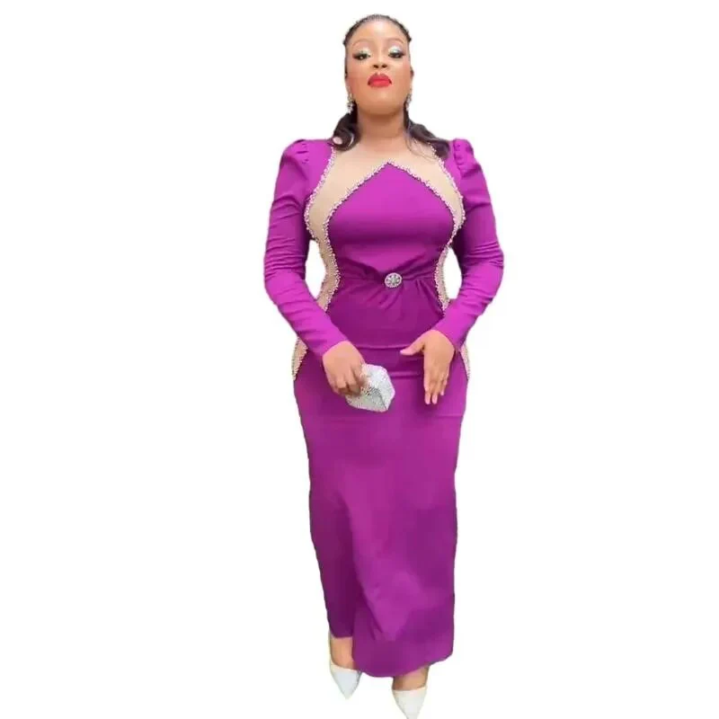 2023 African Women Plus Size Evening Dresses Wedding Party Long Luxury Gown Bodycon Mermaid Dress Ankara Ladies Africa Clothing - Image 3